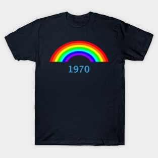 Vintage Rainbow 1970 A Retro Year T-Shirt